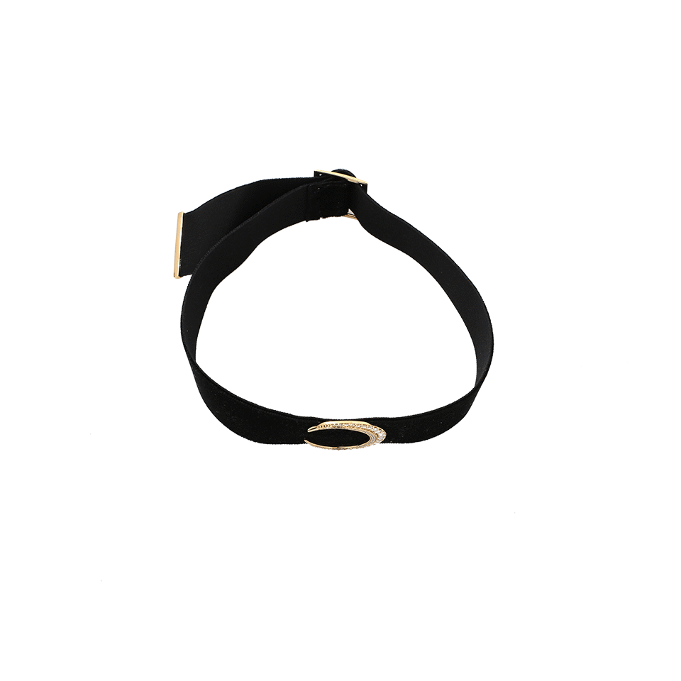 SHAY JEWELRY-Diamond Crescent Moon Choker-YELLOW GOLD