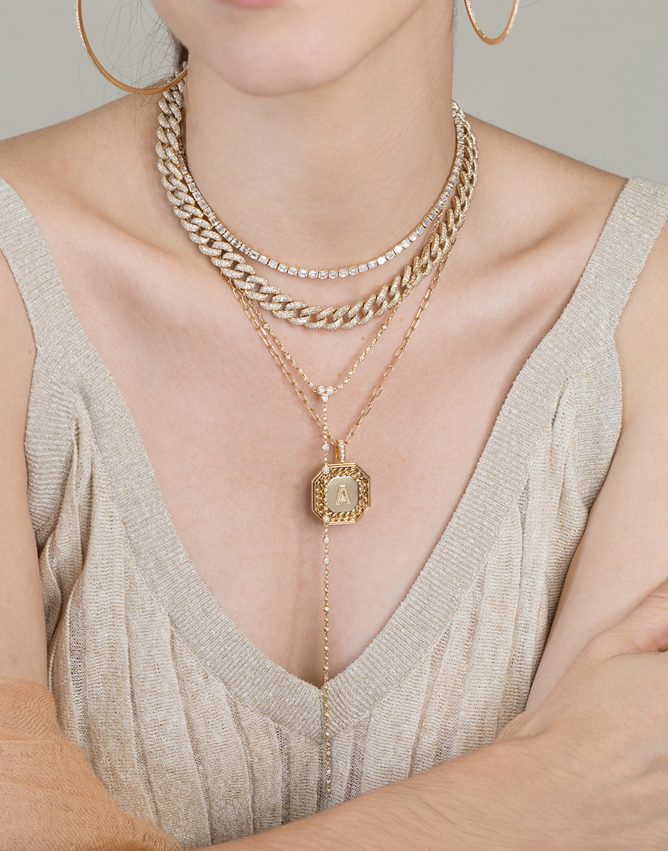 SHAY JEWELRY-Diamond Infinity Y Station Necklace-YELLOW GOLD