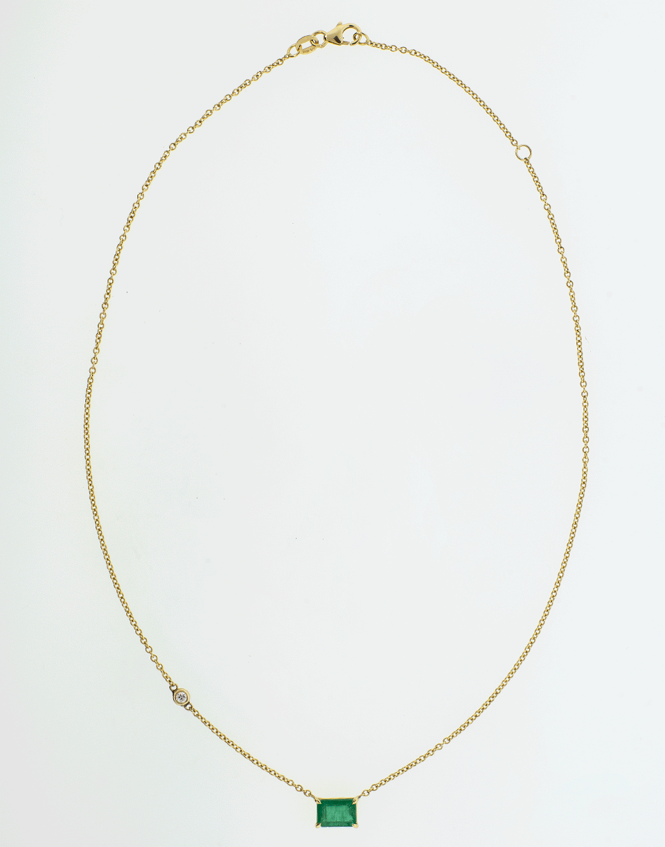 SHAY JEWELRY-Emerald Pendant Necklace-YELLOW GOLD
