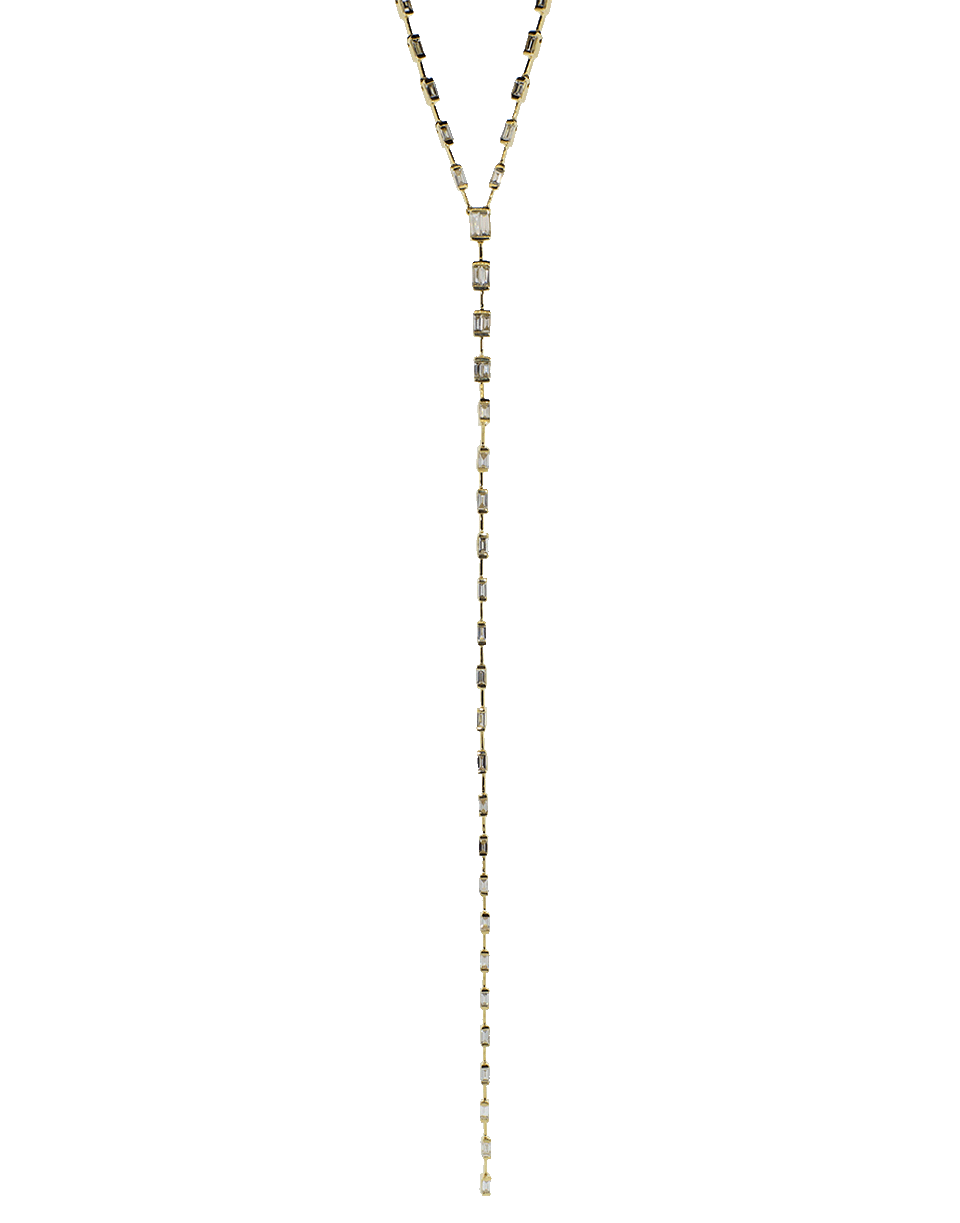 SHAY JEWELRY-Infinity Baguette 'Y' Drop Necklace-YELLOW GOLD
