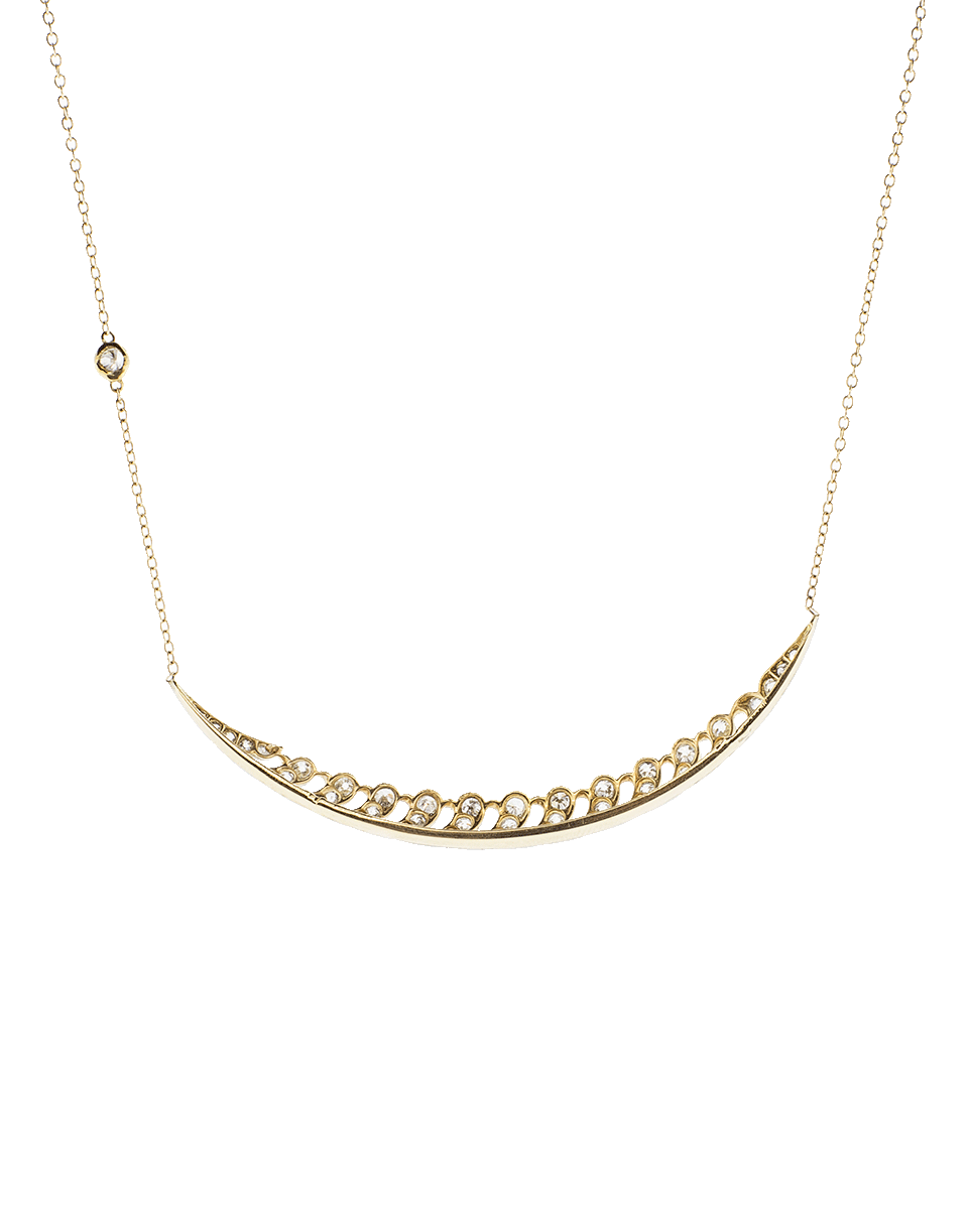SHAY JEWELRY-Victorian Diamond Crescent Necklace-YELLOW GOLD