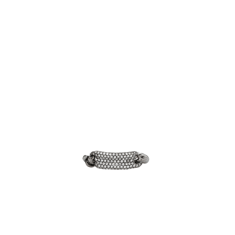 SHAY JEWELRY-Pave Diamond ID Link Ring-BLACK GOLD