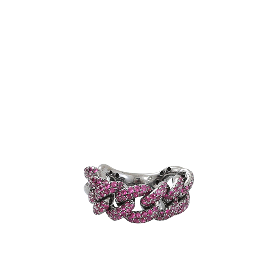 SHAY JEWELRY-Essential Jumbo Gemstone Link Ring-BLACK GOLD