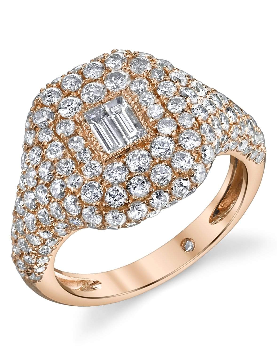 SHAY JEWELRY-Essential Pave Pinky Ring-ROSE GOLD