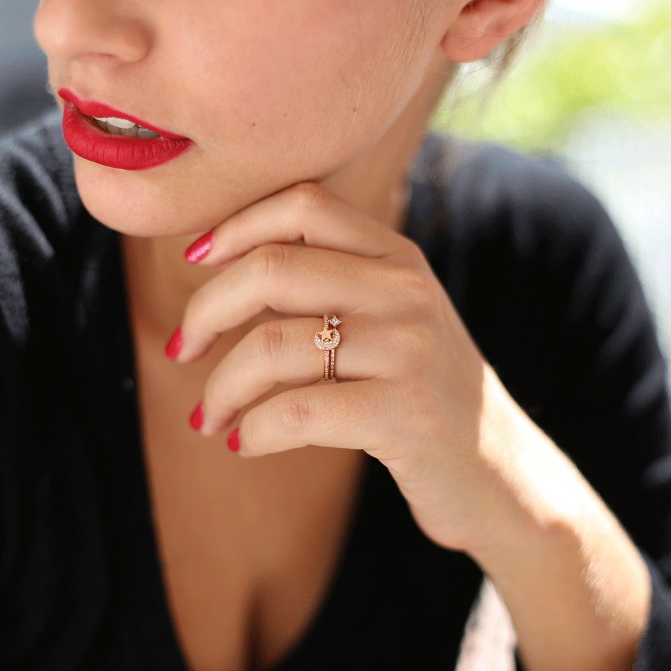 SHAY JEWELRY-Princess Diamond Eternity RIng-ROSE GOLD