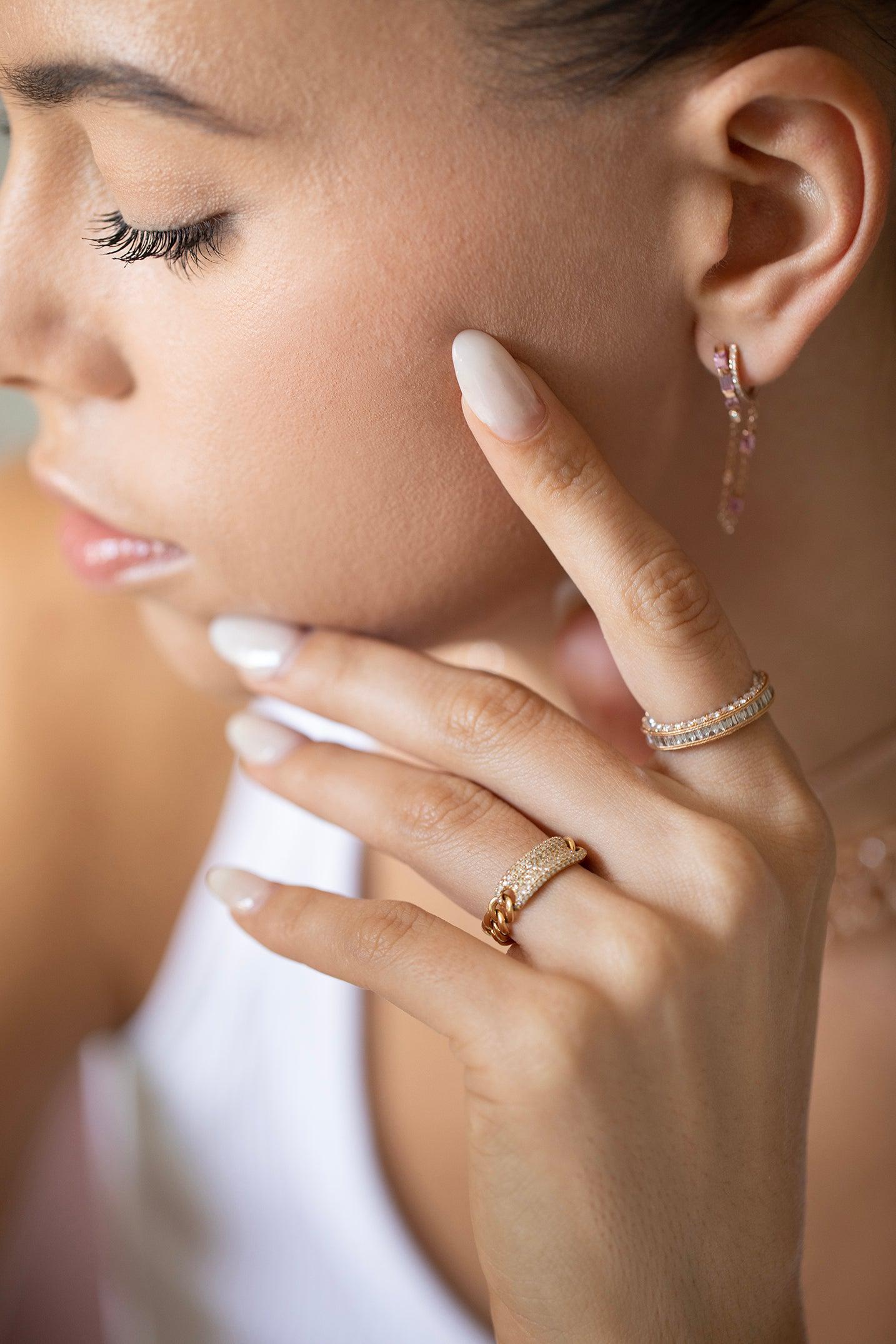 SHAY JEWELRY-3 Sided Eternity Band-ROSE GOLD
