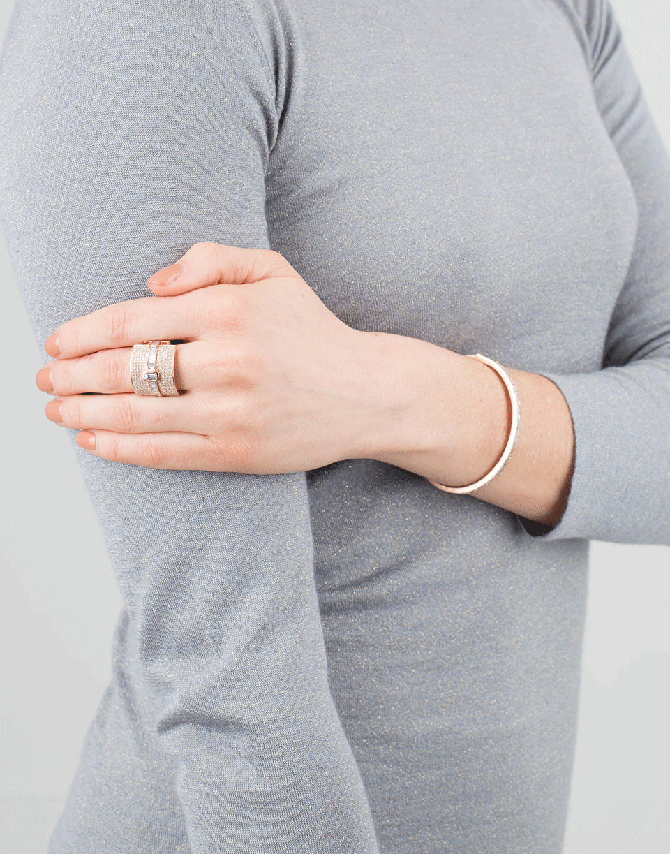 SHAY JEWELRY-Mixed Diamond Buckle Ring-ROSE GOLD