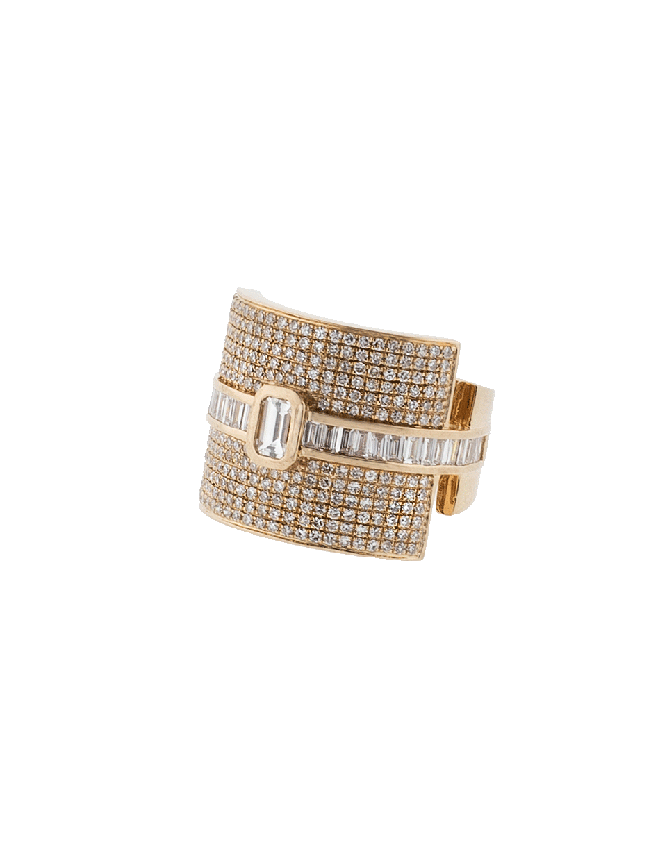 SHAY JEWELRY-Mixed Diamond Buckle Ring-ROSE GOLD