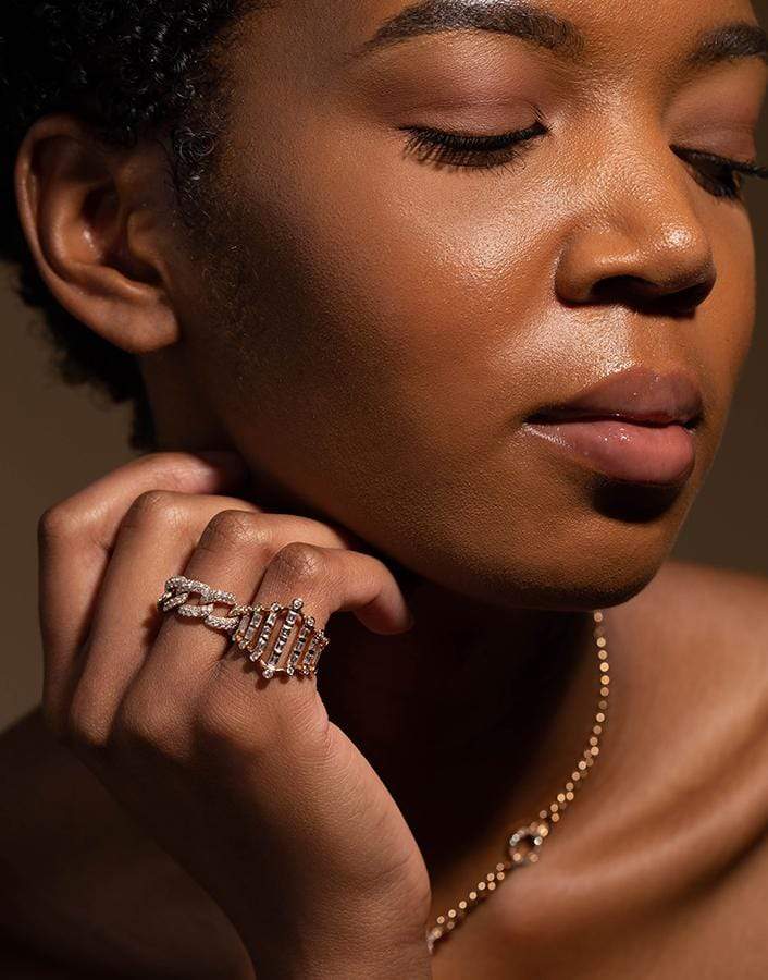 SHAY JEWELRY-Mixed Diamond Royal Ring-ROSE GOLD