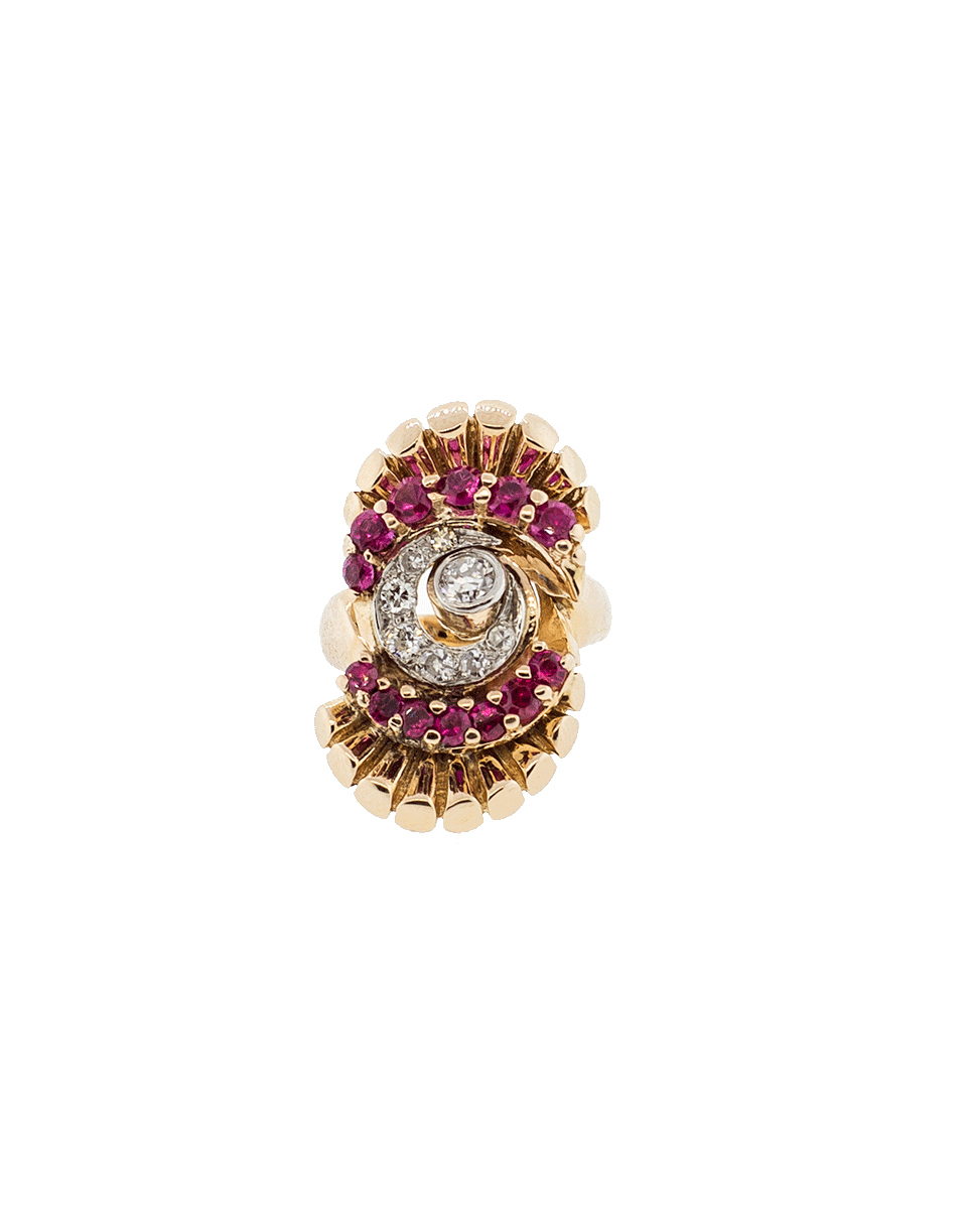 SHAY JEWELRY-Retro Ruby & Diamond Swirl Ring-ROSSEGOL