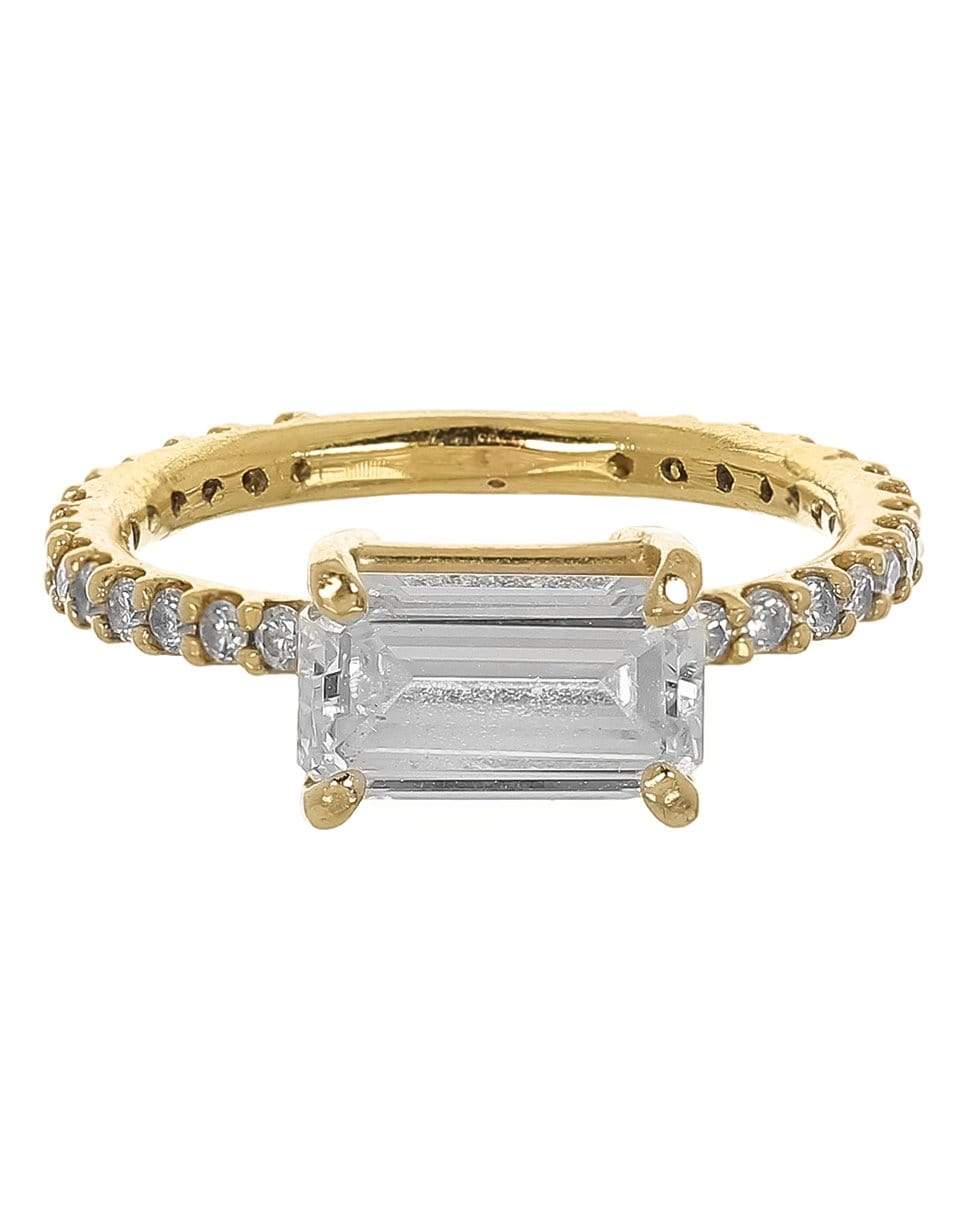 SHAY JEWELRY-Diamond Emerald Cut Pinky Ring-YELLOW GOLD