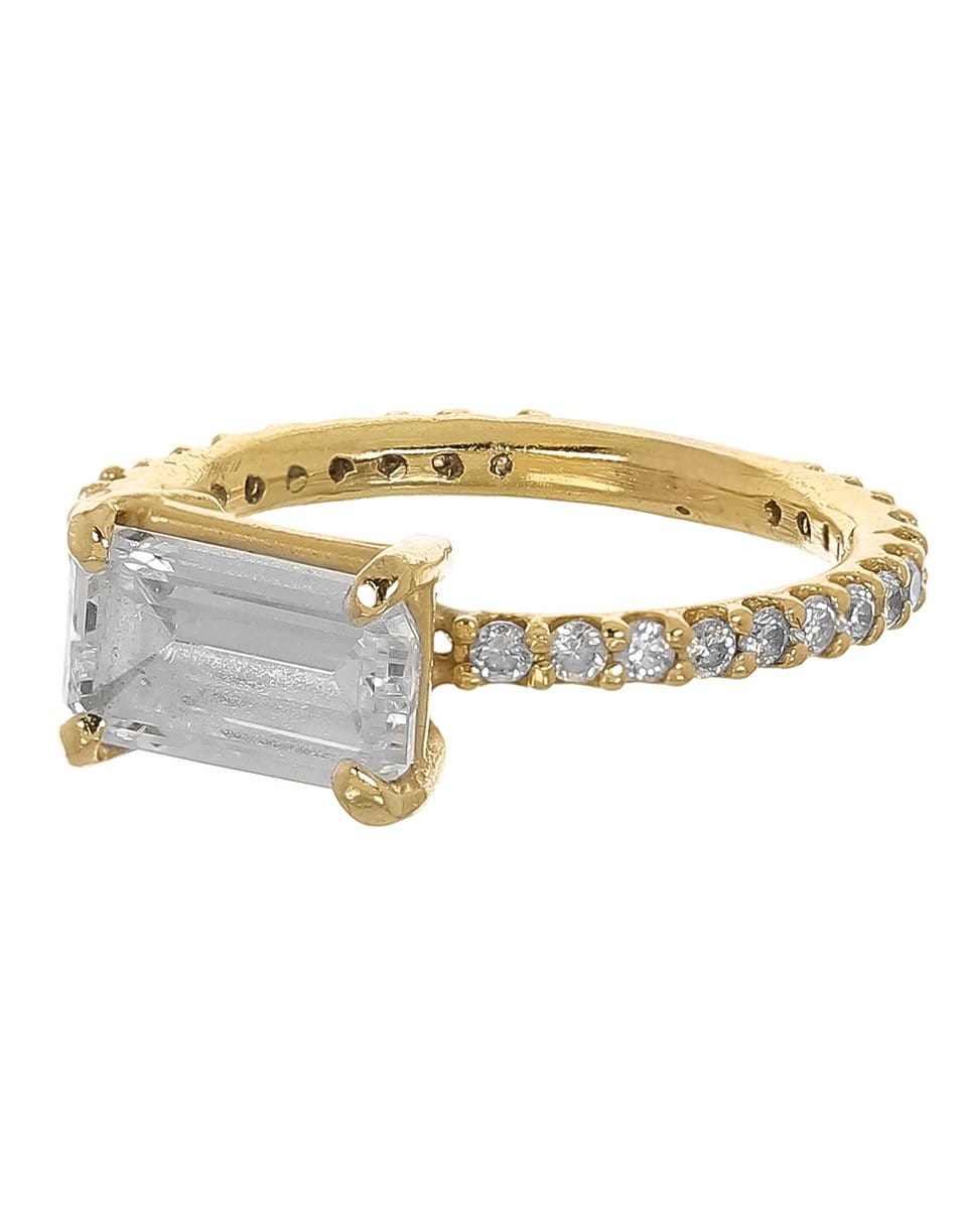 SHAY JEWELRY-Diamond Emerald Cut Pinky Ring-YELLOW GOLD