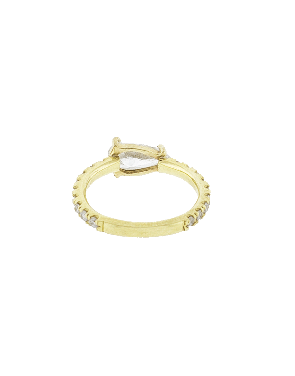 SHAY JEWELRY-Solitaire Pear Pinky Ring-YELLOW GOLD