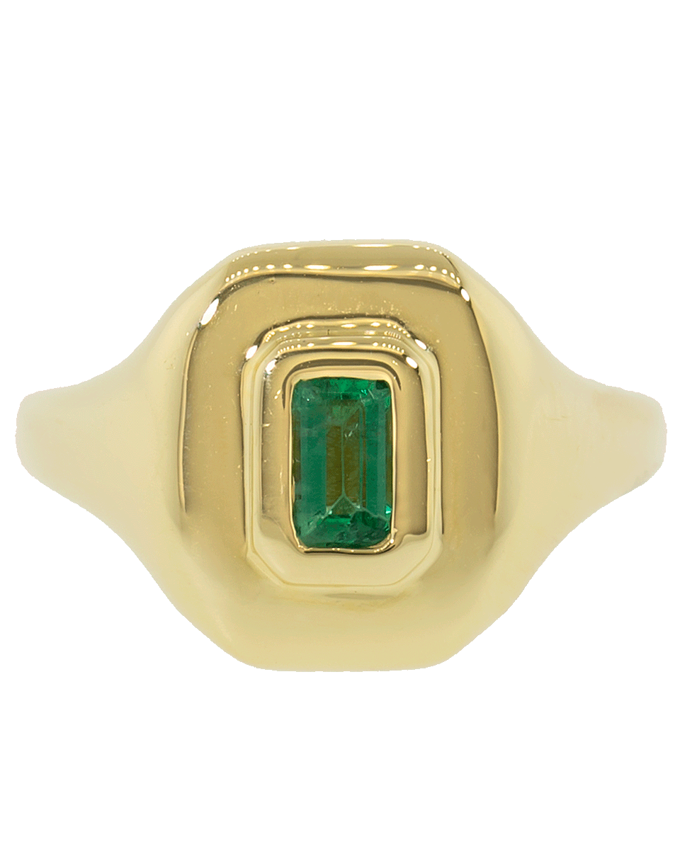 SHAY JEWELRY-Emerald Baguette Pinky Ring-YELLOW GOLD