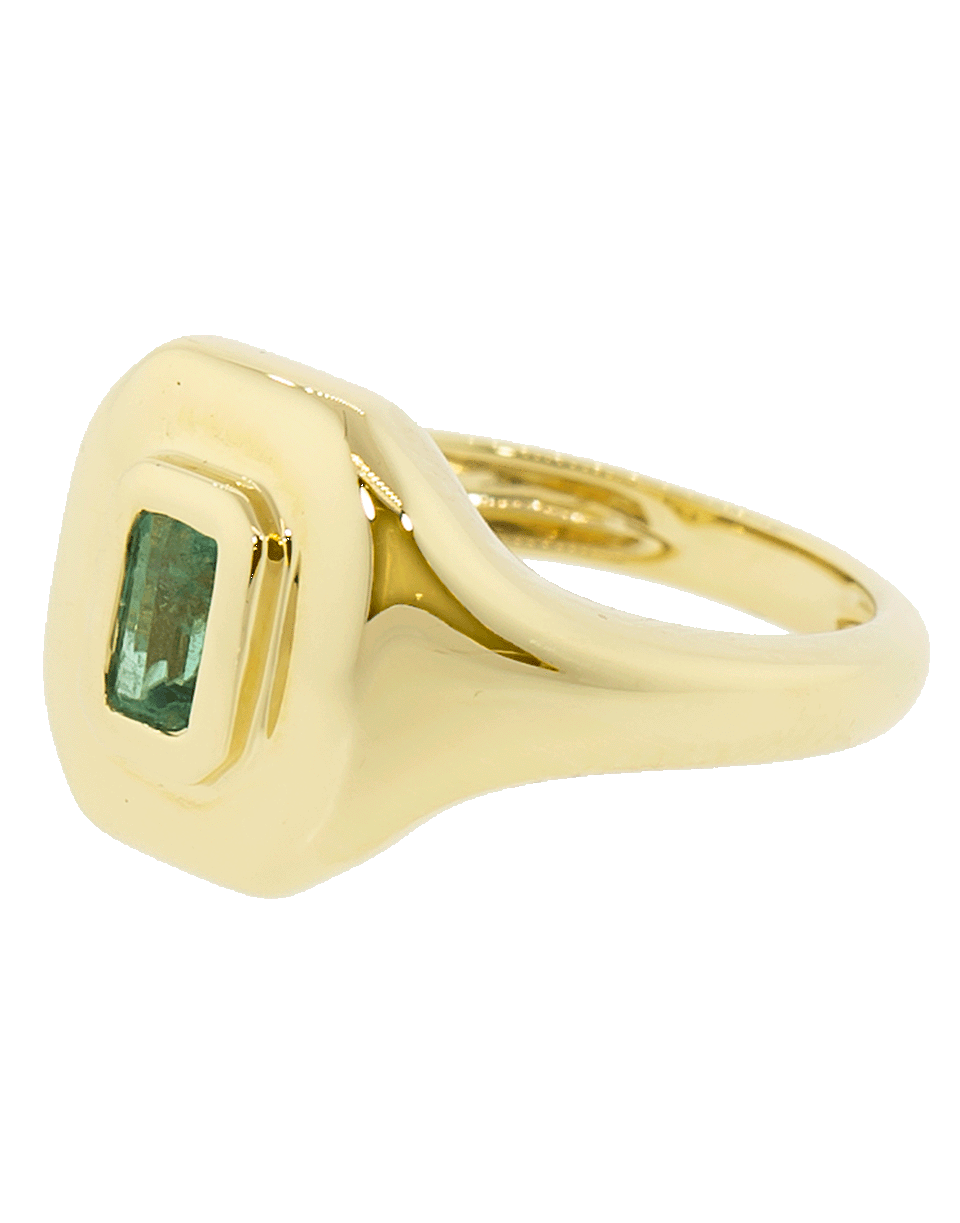 SHAY JEWELRY-Emerald Baguette Pinky Ring-YELLOW GOLD