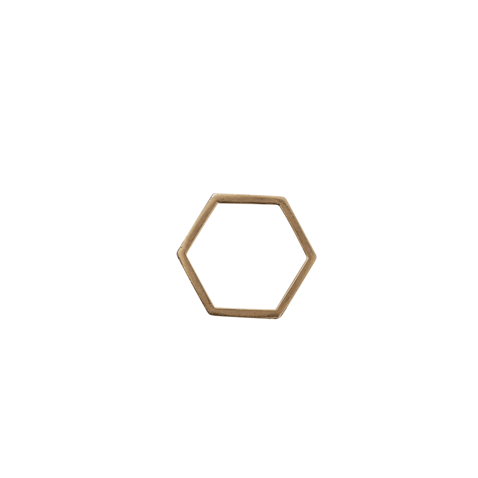 SHAY JEWELRY-Hexagon Ring-YELLOW GOLD