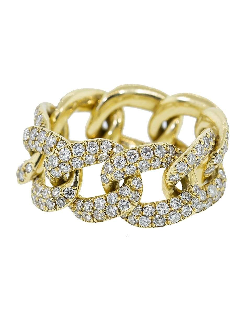 SHAY JEWELRY-Diamond Pave Link Ring-YELLOW GOLD