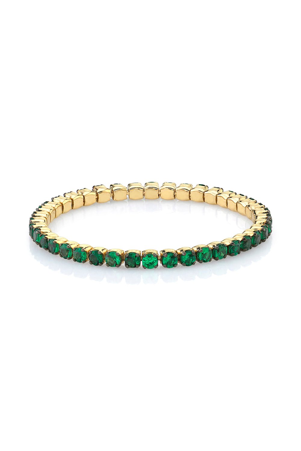 SHAY JEWELRY-GREEN GARNET SINGLE THREAD RING-YELLOW GOLD