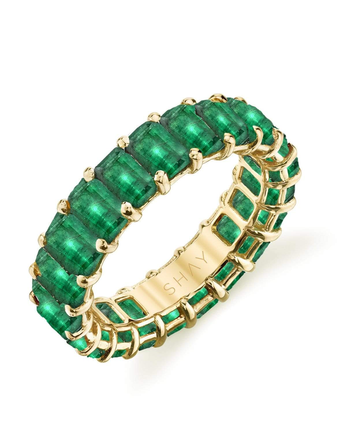 SHAY JEWELRY-Emerald Eternity Band-
