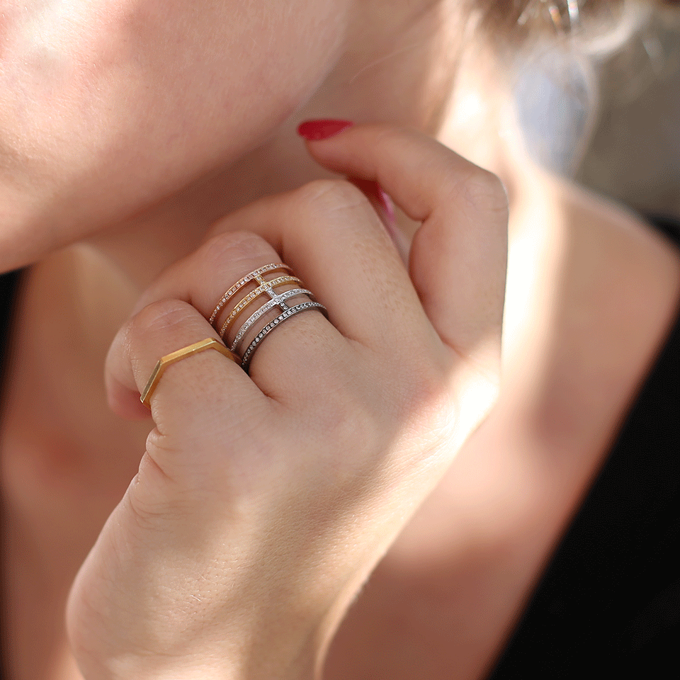 SHAY JEWELRY-Stacked Eternity Ring-YELLOW GOLD