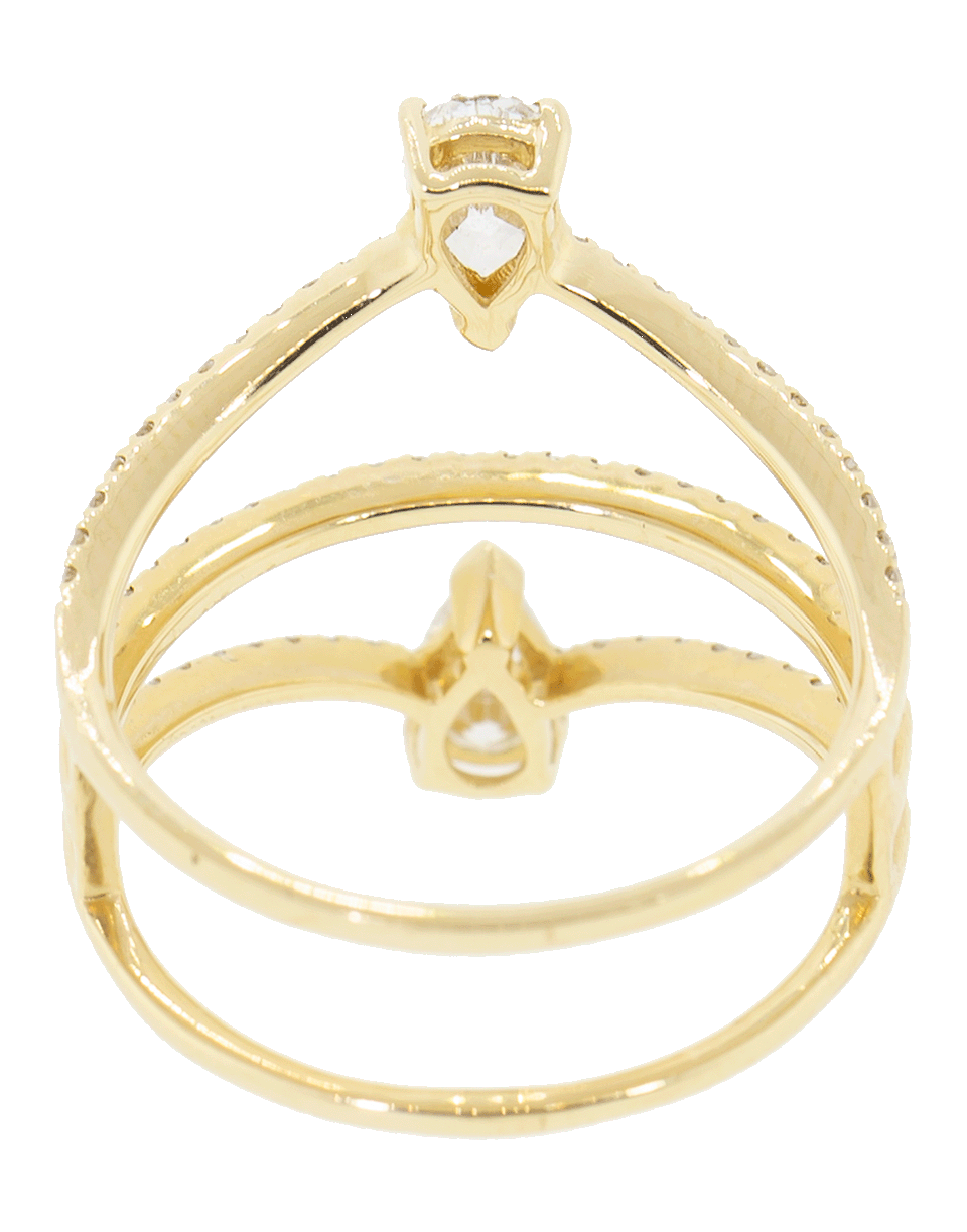 SHAY JEWELRY-Double Teardrop Ring-YELLOW GOLD