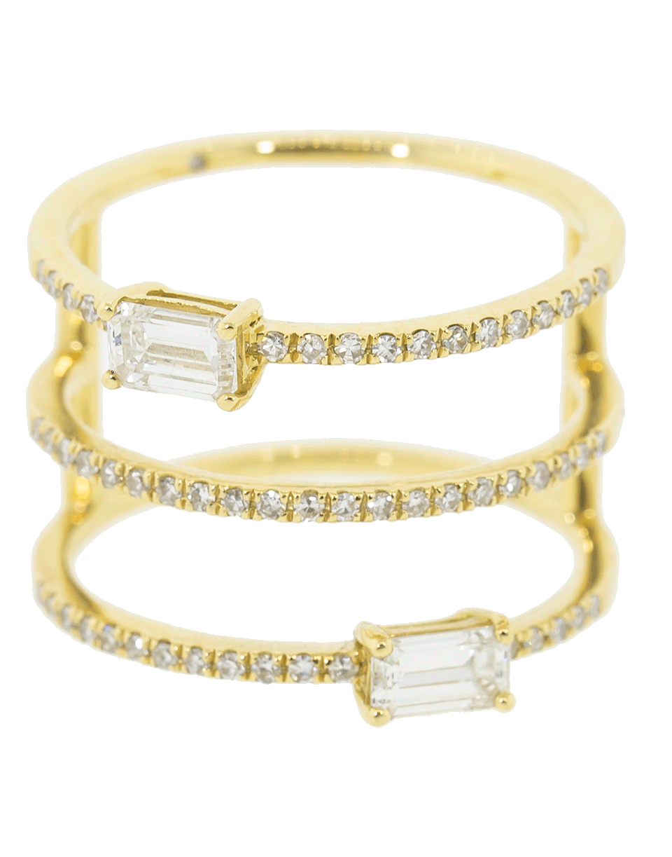SHAY JEWELRY-Stacked Pave Double Baguette Ring-YELLOW GOLD