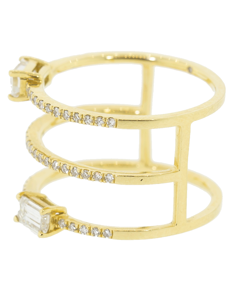 SHAY JEWELRY-Stacked Pave Double Baguette Ring-YELLOW GOLD
