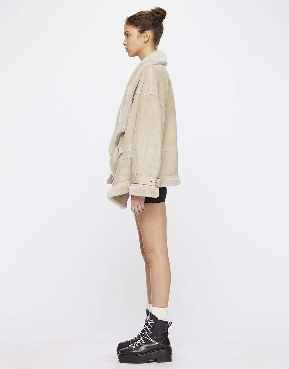 SHOREDITCH SKI CLUB-Darling Shearling Coat-