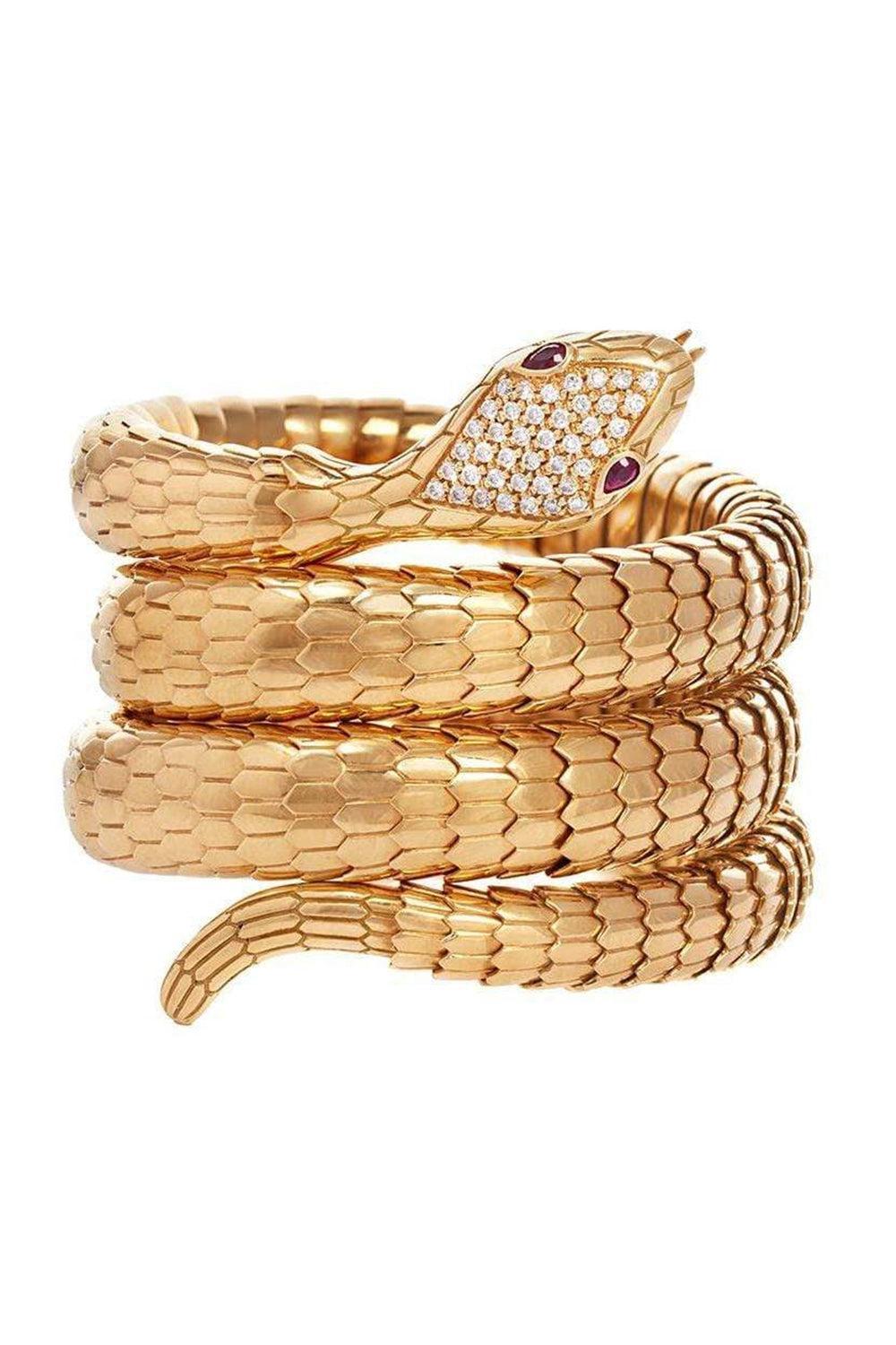 Il Serpente Triple Coil Bracelet-YELLOW GOLD-JEWELRYFINE JEWELBRACELET O-SIDNEY GARBER