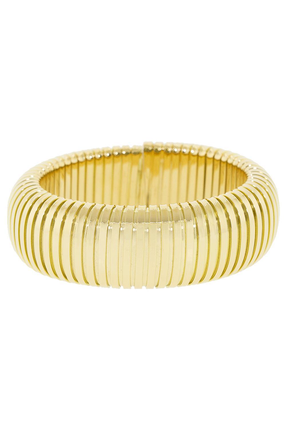 Domed Cuff Bracelet-YELLOW GOLD-JEWELRYFINE JEWELBRACELET O-SIDNEY GARBER