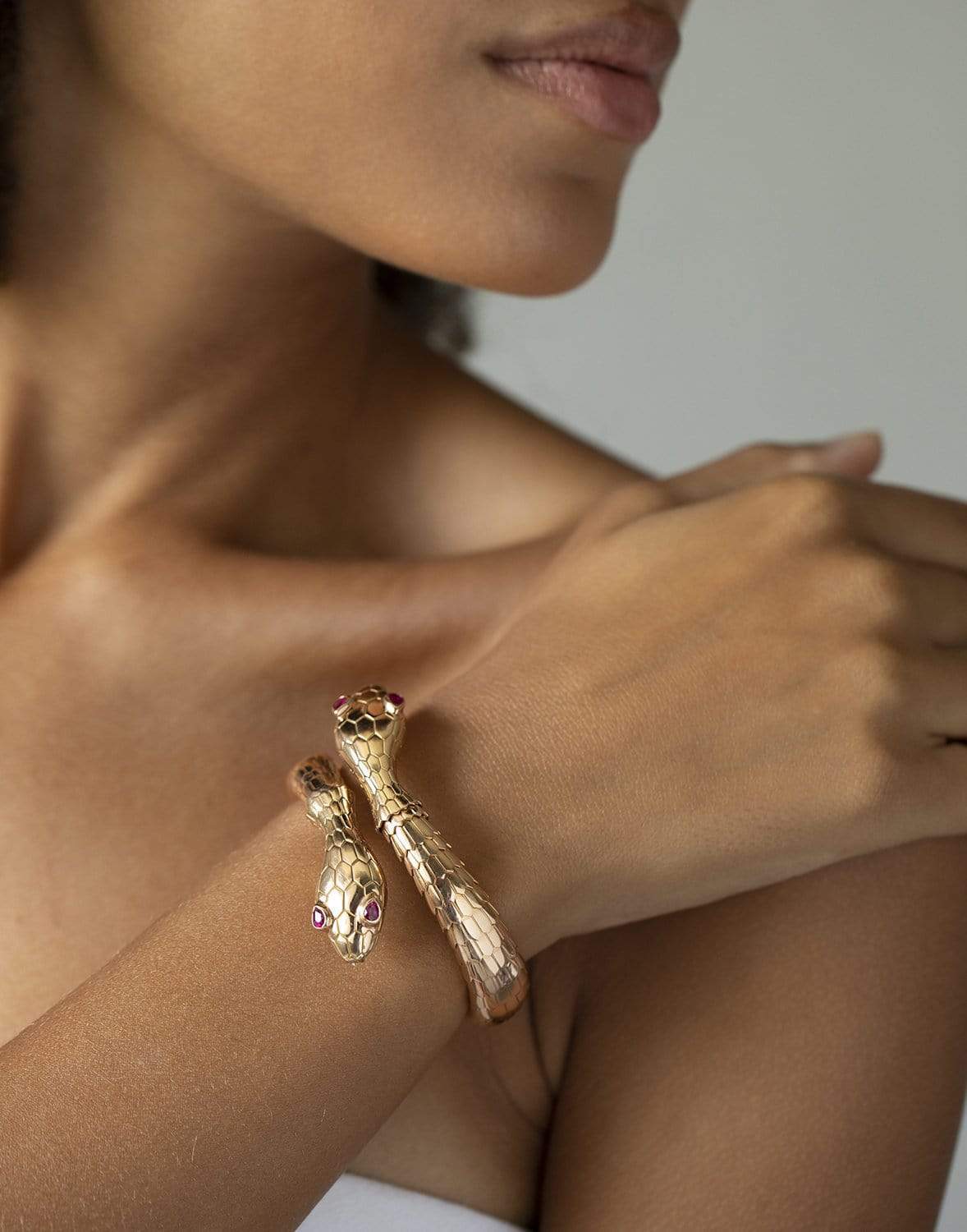 SIDNEY GARBER-Il Serpente Double Headed Bracelet-ROSE GOLD