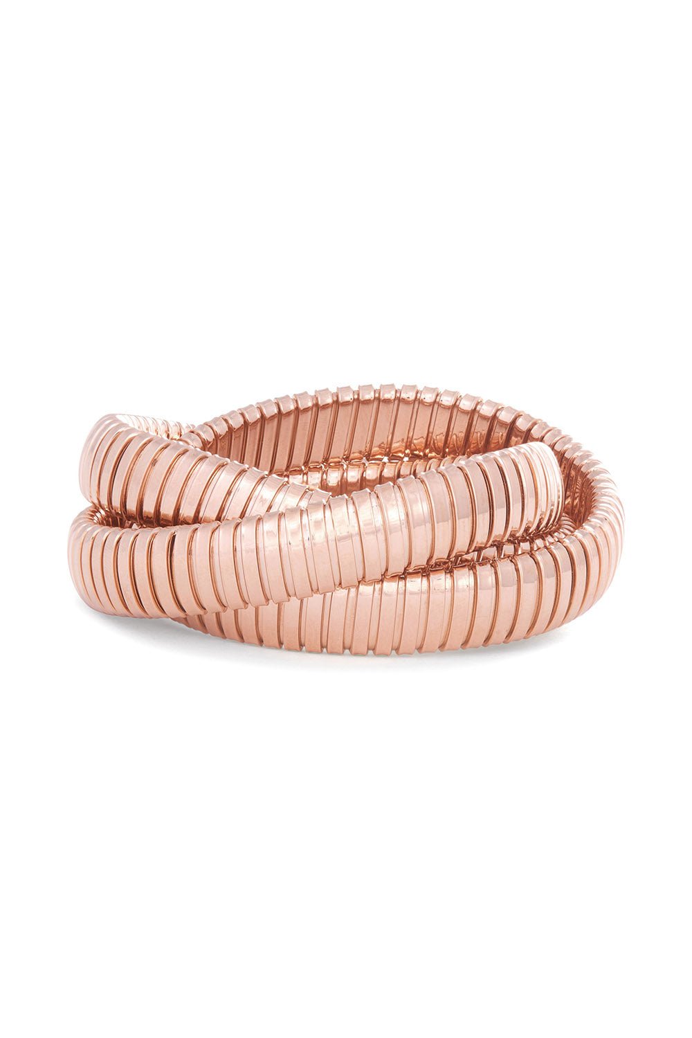 SIDNEY GARBER-12mm Three Band Rolling Bracelet - Rose Gold-ROSE GOLD