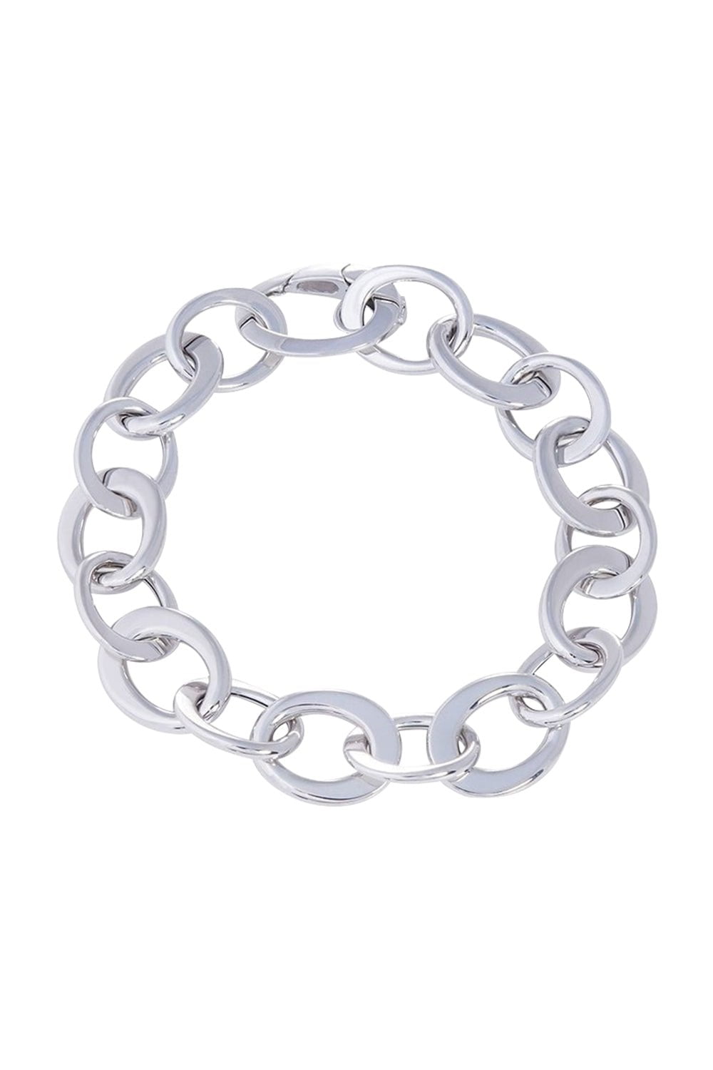 SIDNEY GARBER-Crescent Link Bracelet-WHITE GOLD