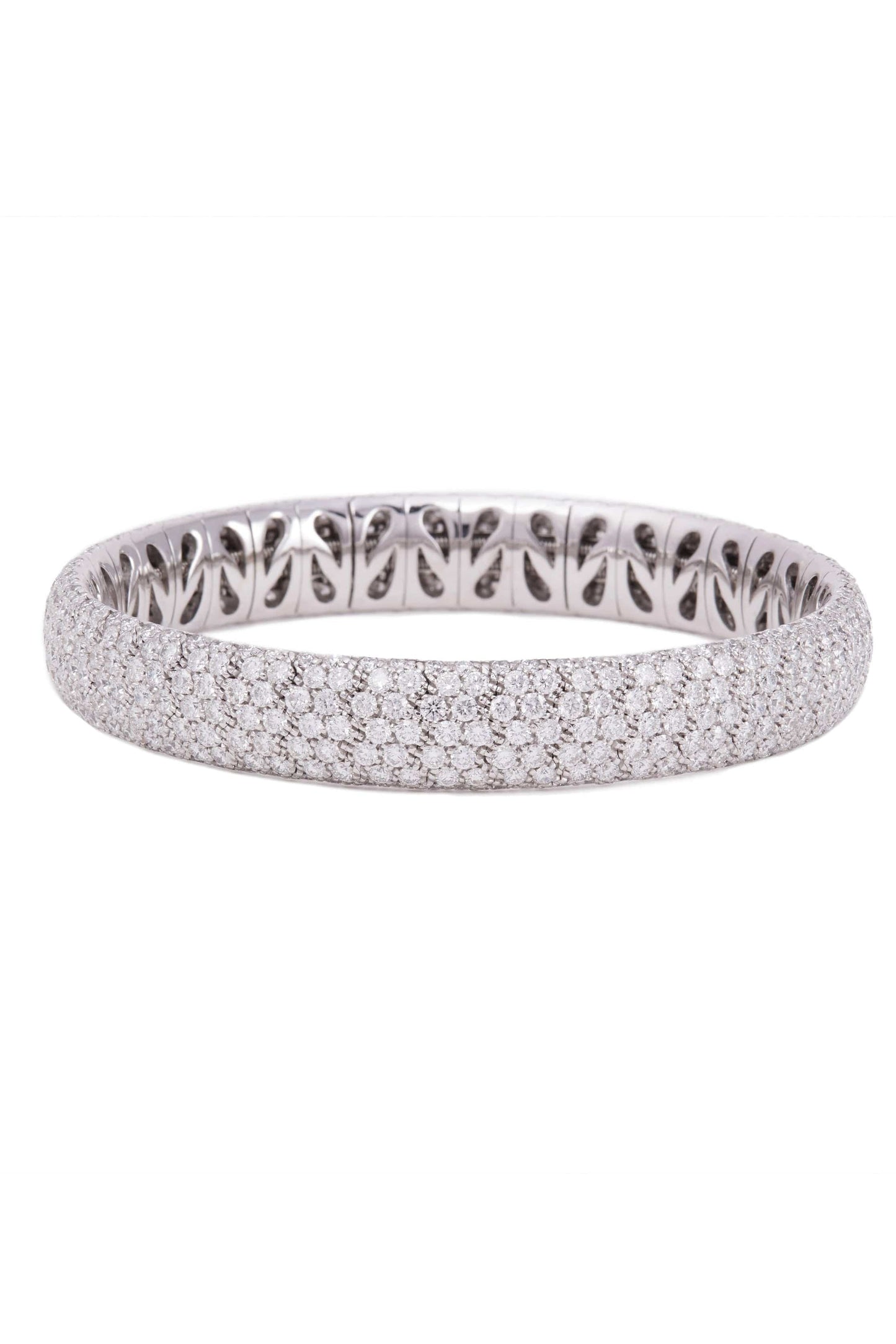 SIDNEY GARBER-Diamond Stretch Bracelet-WHITE GOLD
