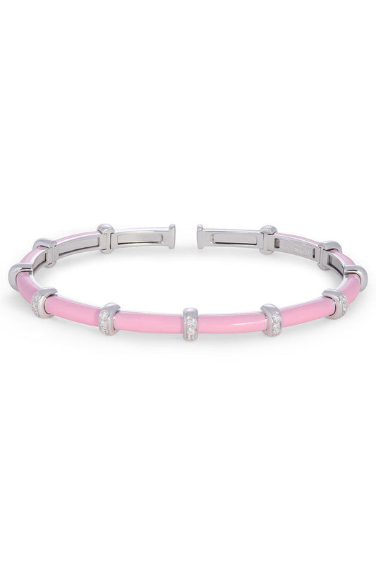 Pink Carly Bracelet - White Gold-WHITE GOLD-JEWELRYFINE JEWELBRACELET O-SIDNEY GARBER