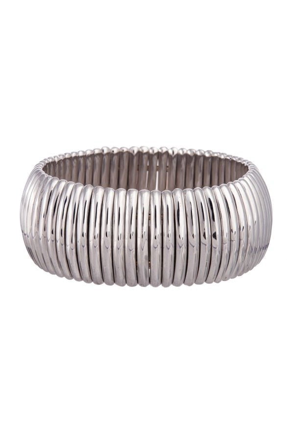 SIDNEY GARBER-Stretch Line Bracelet - 17cm - White Gold-WHITE GOLD