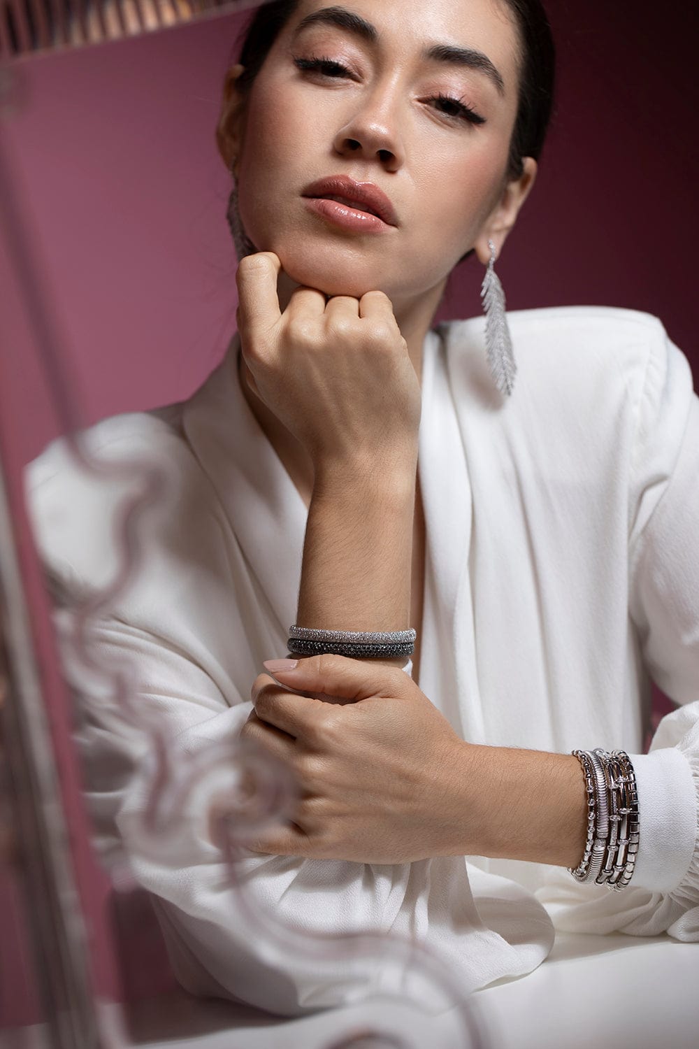 SIDNEY GARBER-Taren Bracelet-WHITE GOLD
