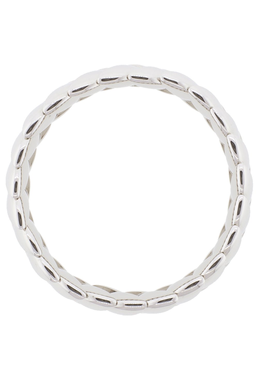 SIDNEY GARBER-Wave Stretch Link Bracelet- White Gold-WHITE GOLD