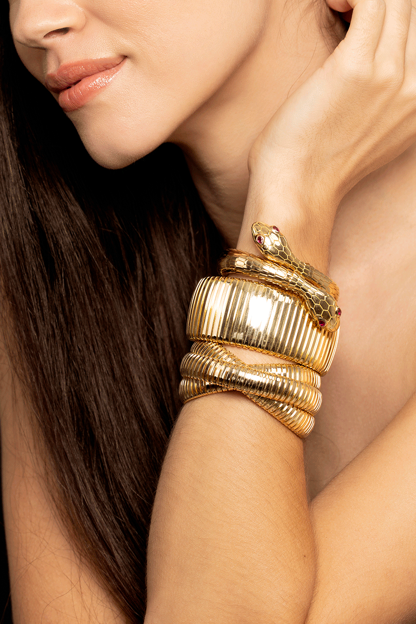 12mm Rolling Bracelet - 18cm-YELLOW GOLD-JEWELRYFINE JEWELBRACELET O-SIDNEY GARBER