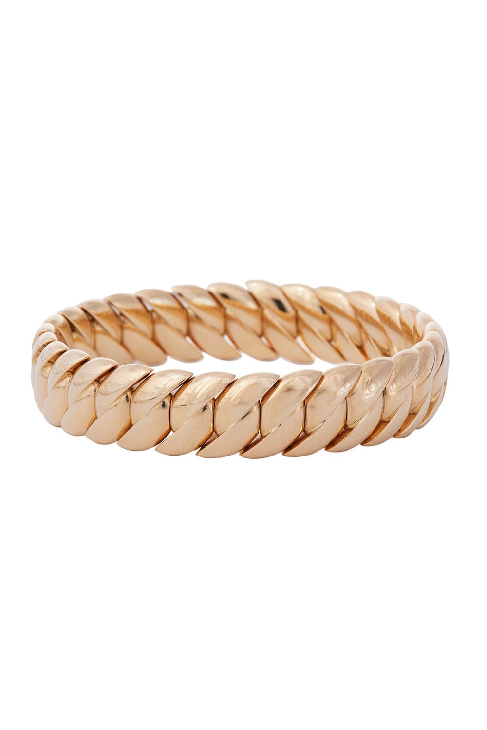 Skinny Wave Bracelet - 15cm-YELLOW GOLD-15-JEWELRYFINE JEWELBRACELET O-SIDNEY GARBER