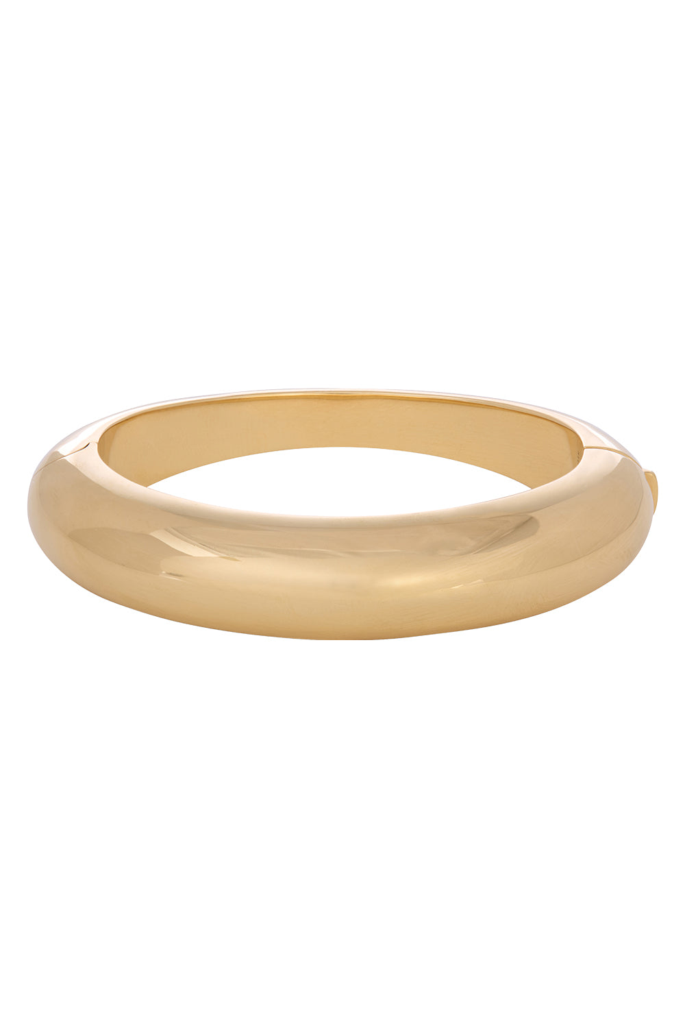 French Dome Bangle Bracelet - 14mm-YELLOW GOLD-JEWELRYFINE JEWELBRACELET O-SIDNEY GARBER