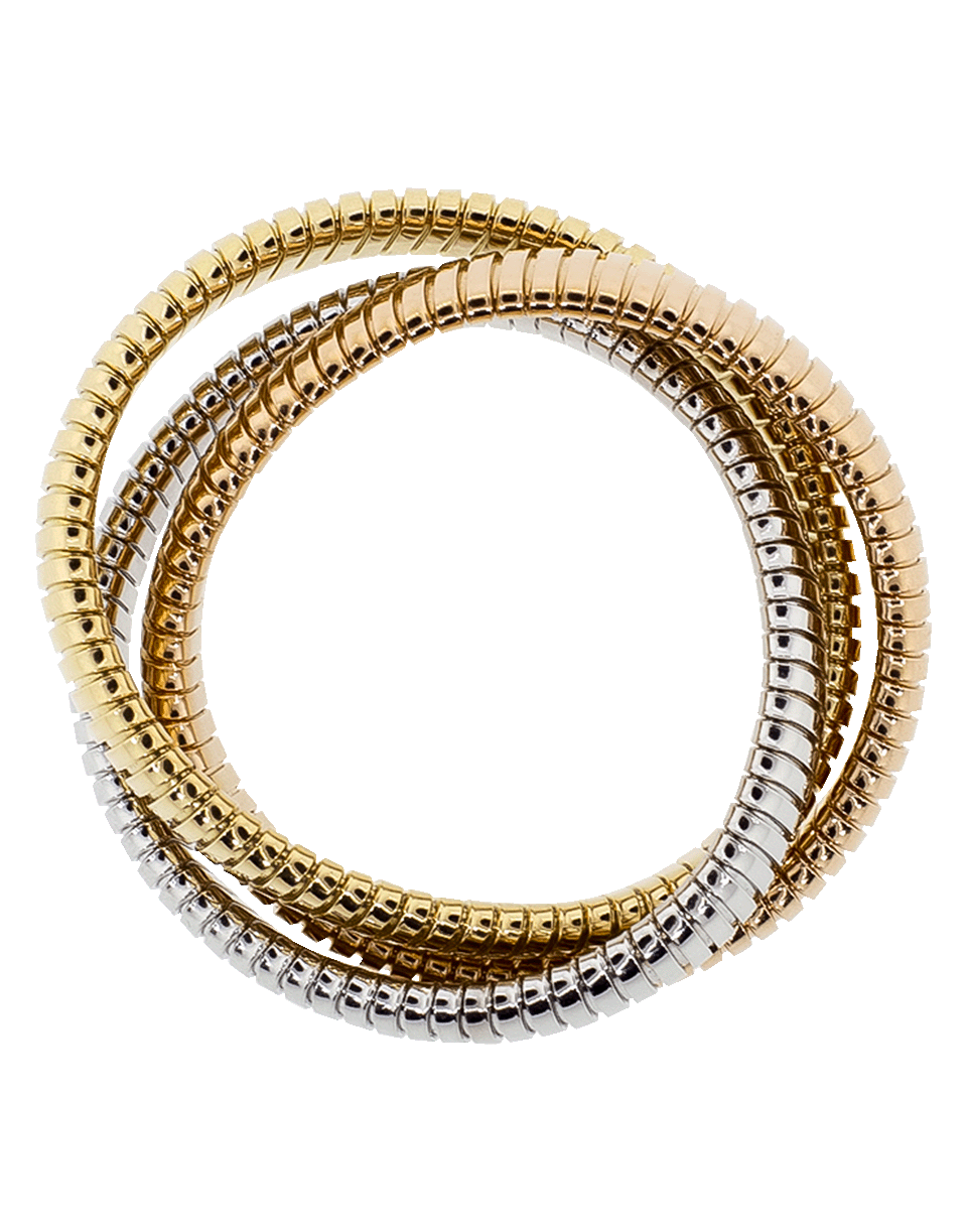 SIDNEY GARBER-Three Band Tri-Color Rolling Bracelet-YELLOW GOLD