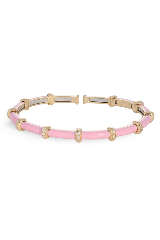 Pink Carly Bracelet - Yellow Gold-YELLOW GOLD-JEWELRYFINE JEWELBRACELET O-SIDNEY GARBER