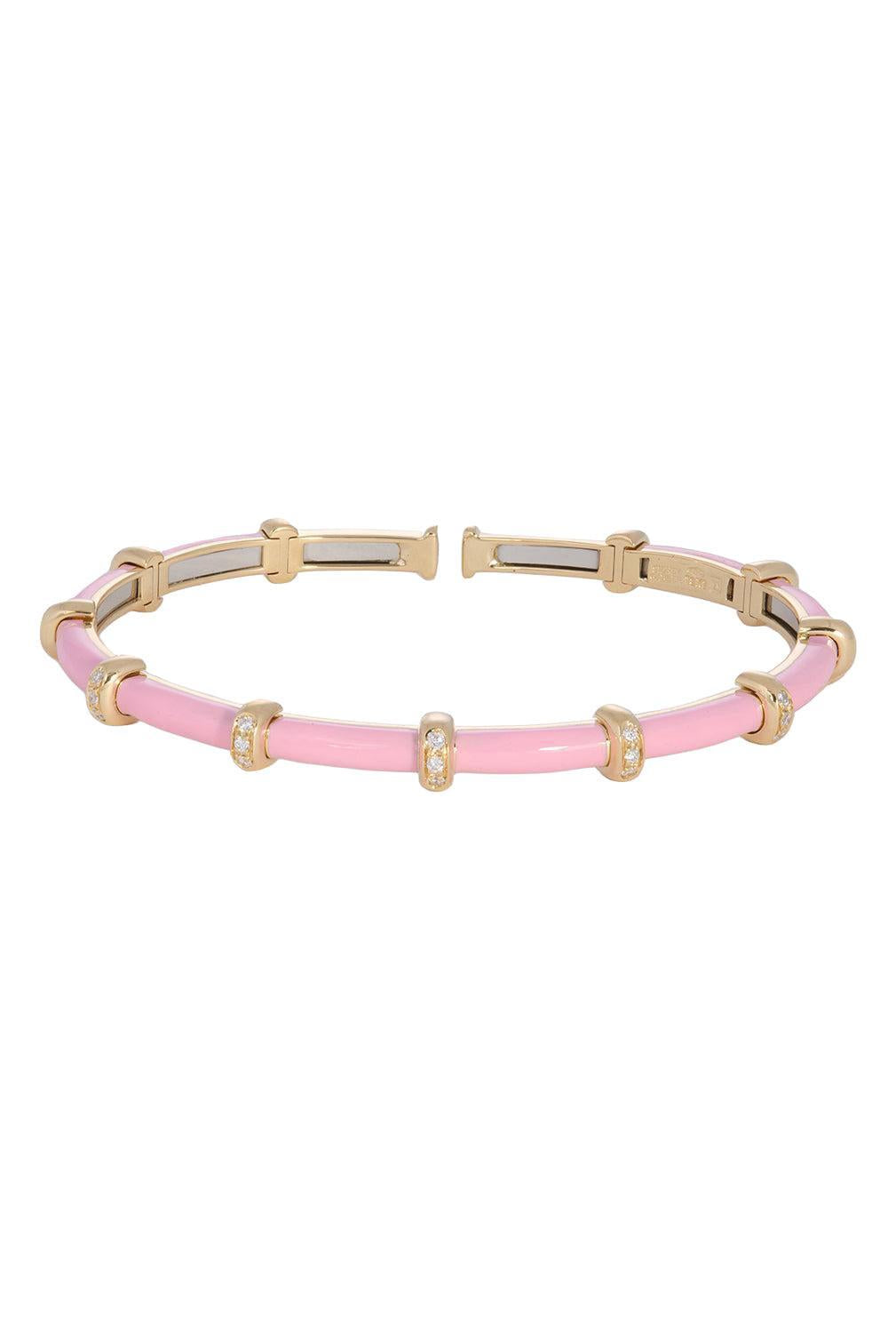 Pink Carly Bracelet - Yellow Gold