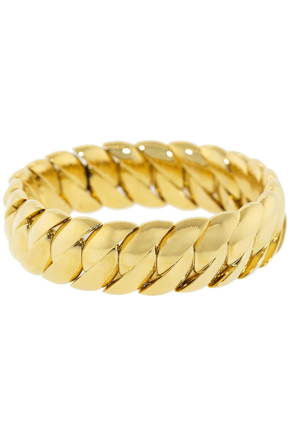 SIDNEY GARBER-Polished Wave Bracelet-YELLOW GOLD