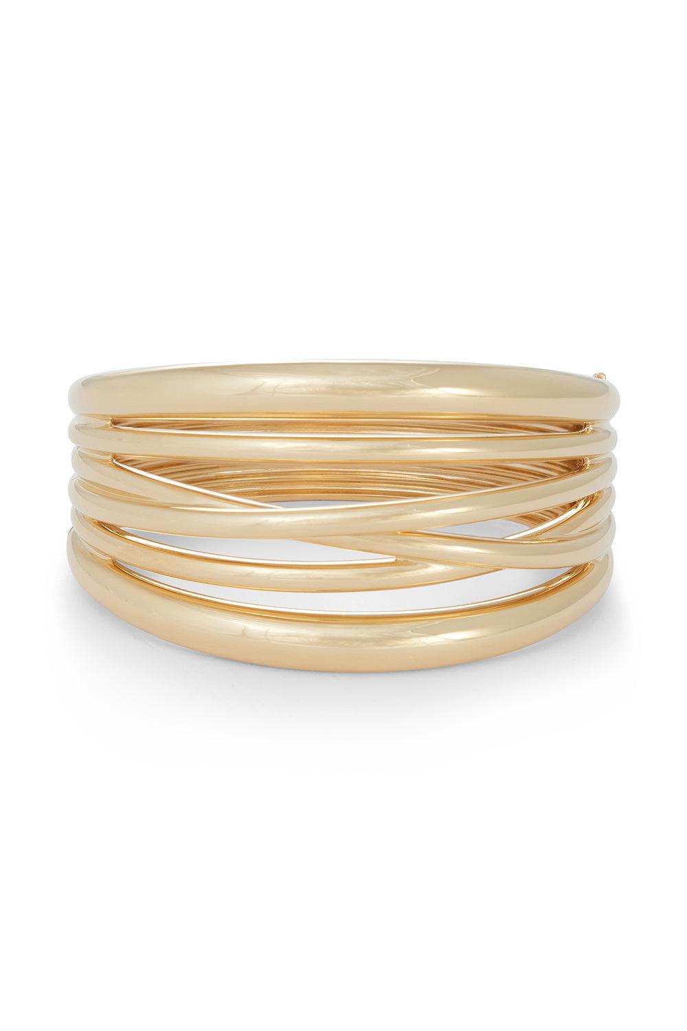 SIDNEY GARBER-Scribble Bracelet-YELLOW GOLD