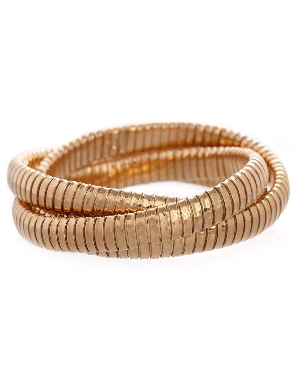 SIDNEY GARBER-Three Band Rolling Bracelet 16cm-YELLOW GOLD