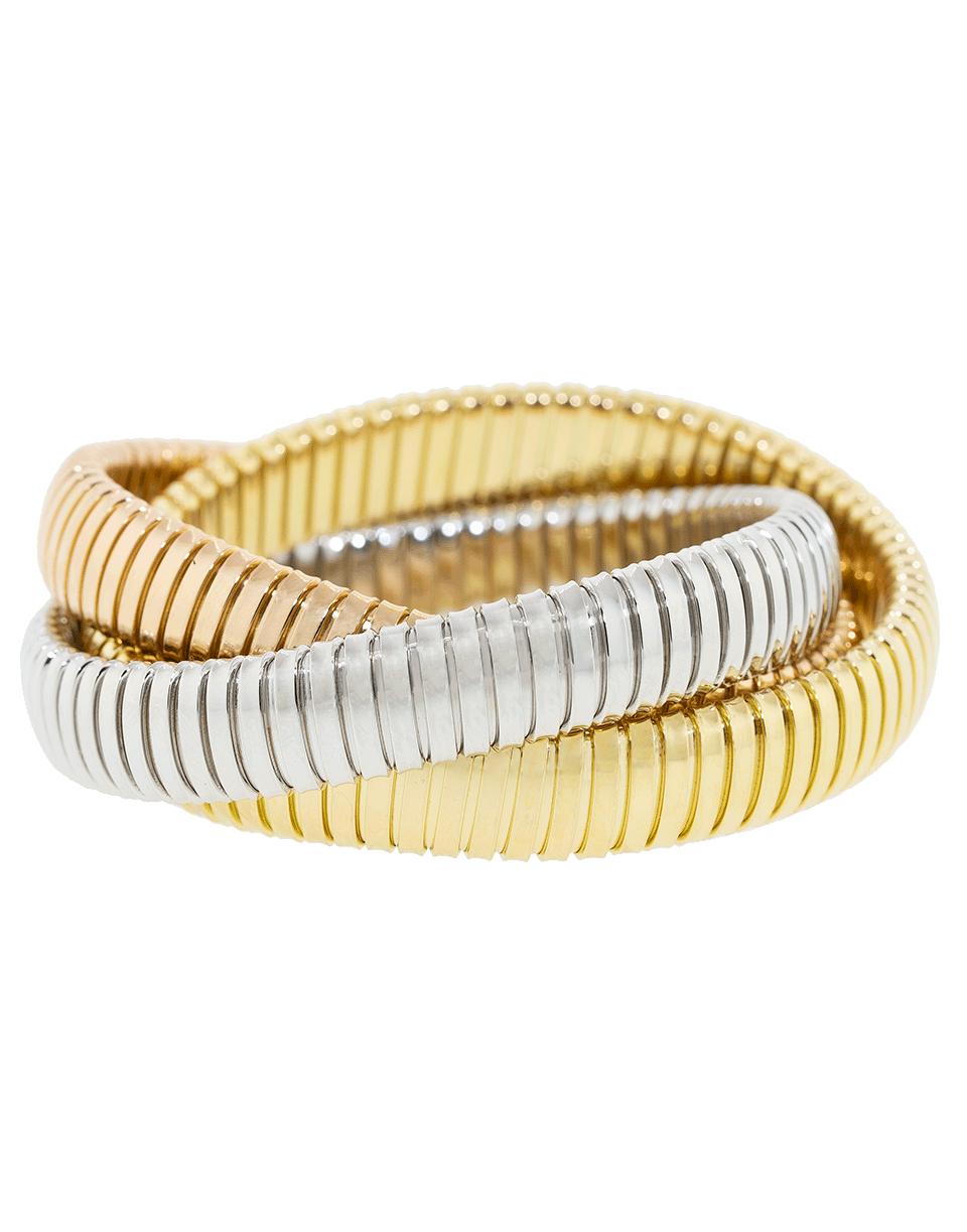 SIDNEY GARBER-Tri-Color Rolling Band Bracelet-YELLOW GOLD