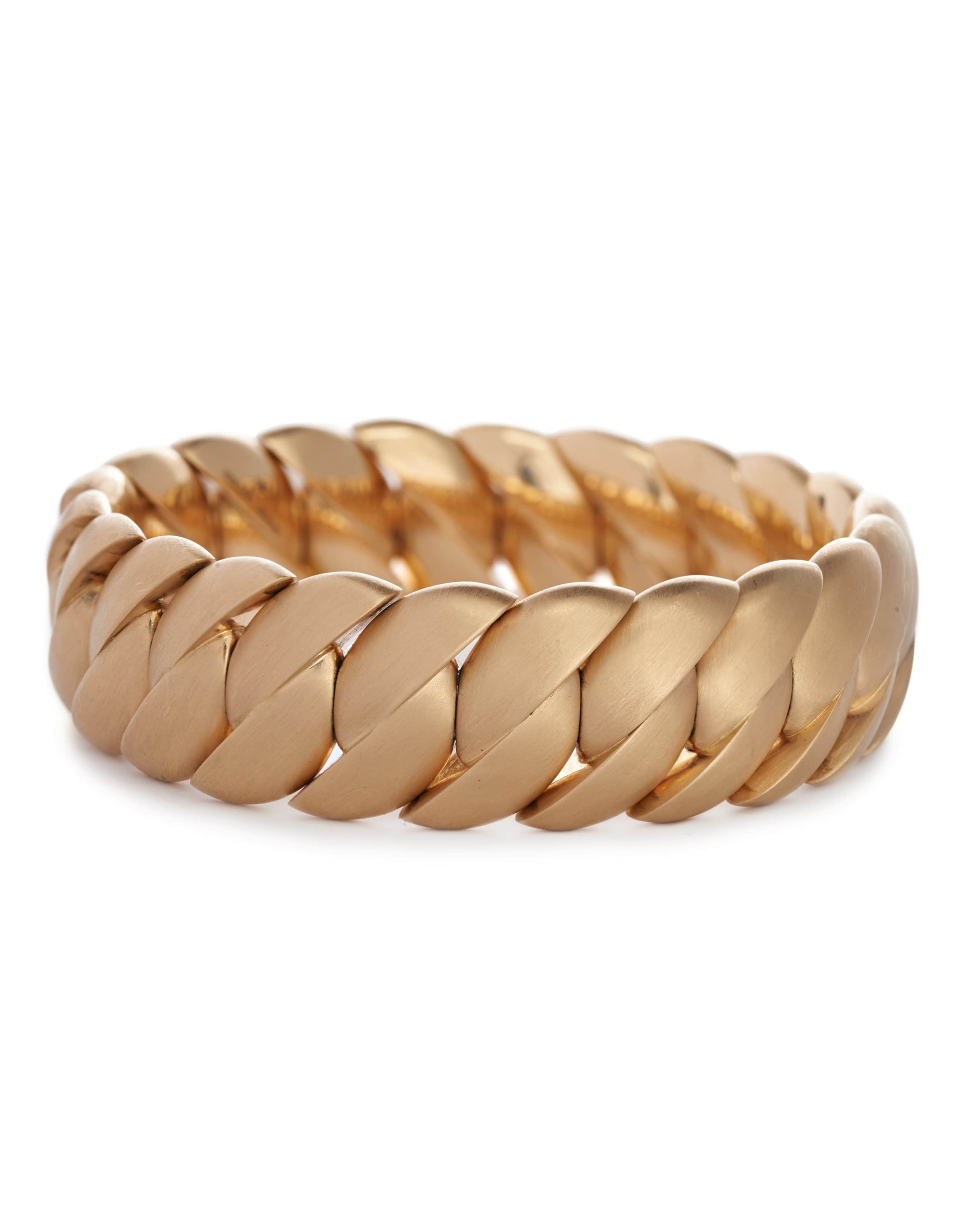 SIDNEY GARBER-Yellow Gold Matte Finish Wave Bracelet-YELLOW GOLD