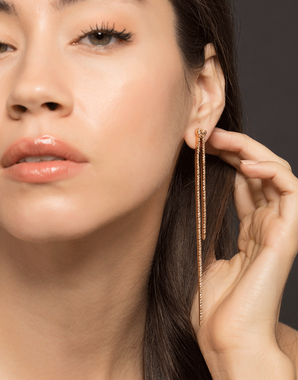 SIDNEY GARBER-Long Knot Earrings-ROSE GOLD